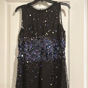 Elie Tahari sequin black cocktail dress size 10